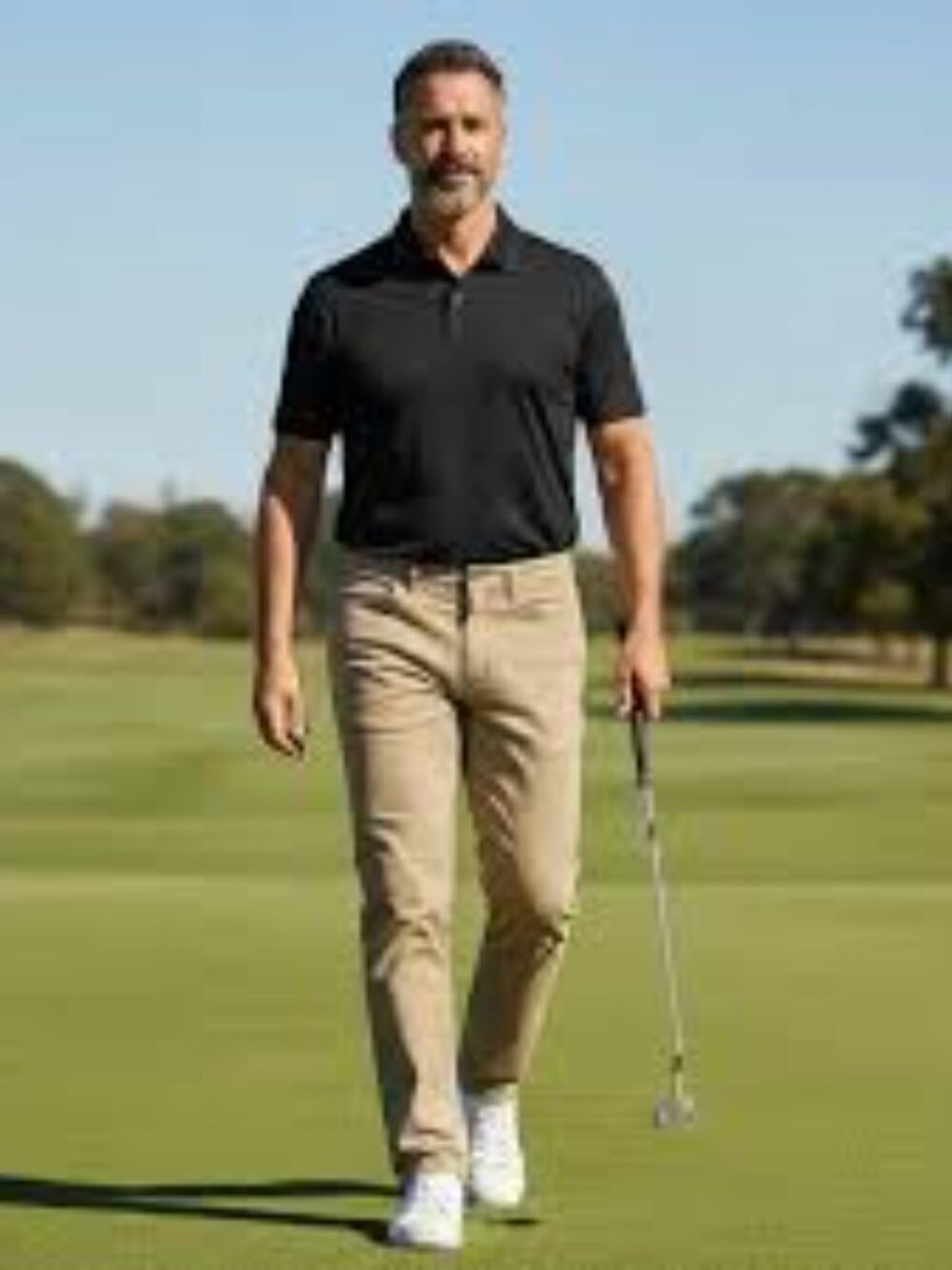 Crown Crafted Men's Somerset Flat-Front beige golf Pant size 40